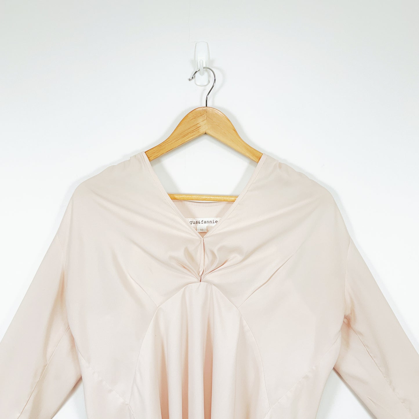 Gus Fannie - Blush Twist-Front Long Sleeve Blouse