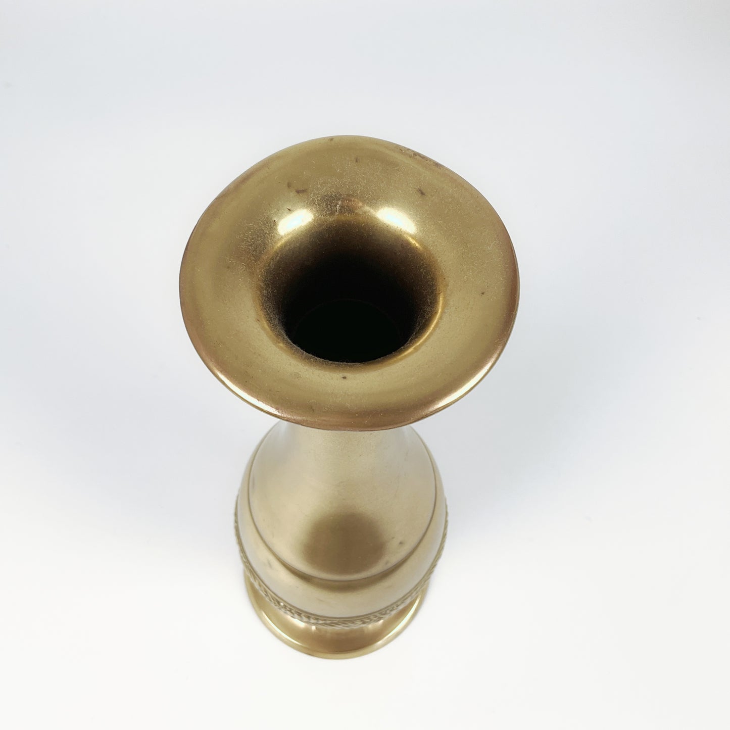 German Made Brass Engraved Vase