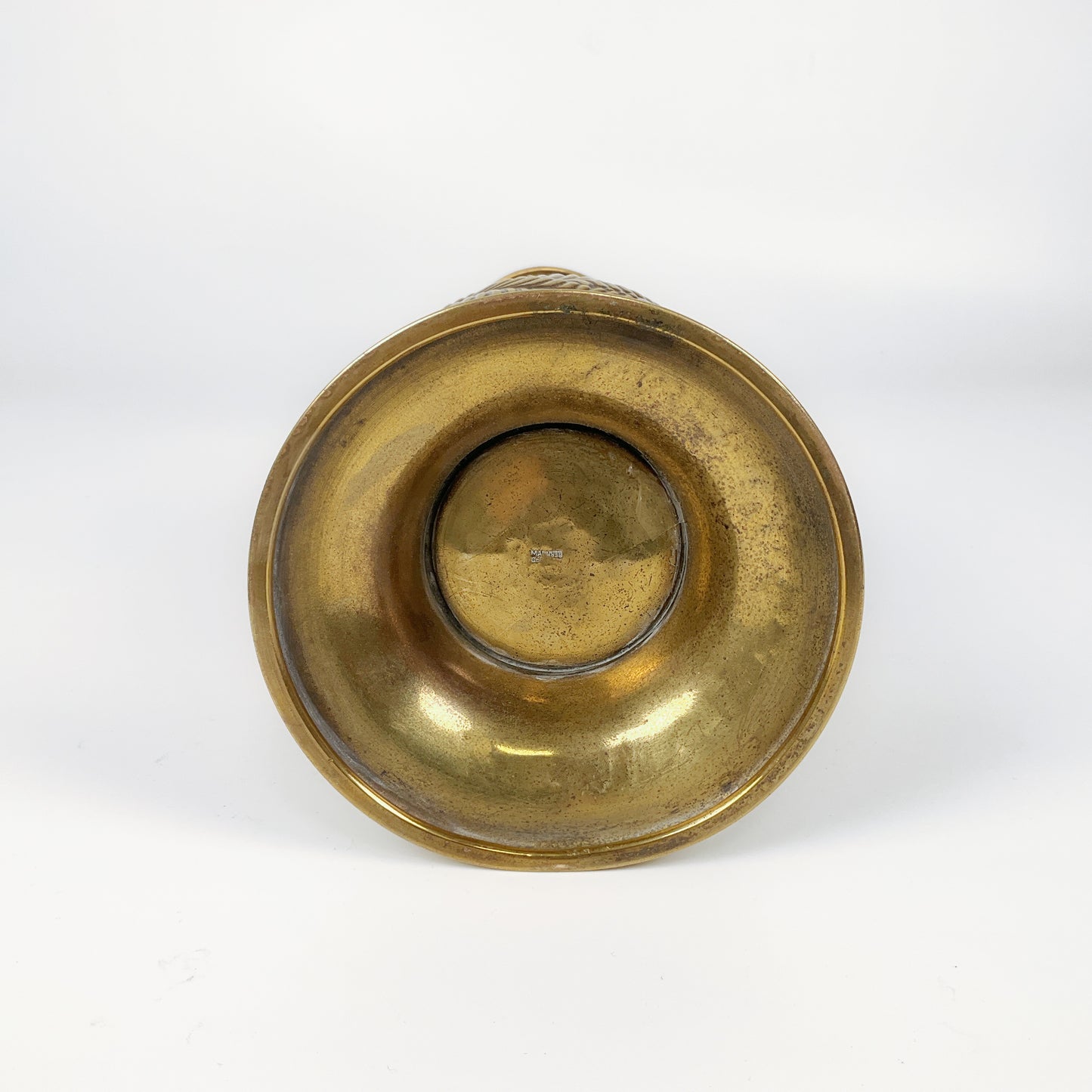 German Made Brass Engraved Vase