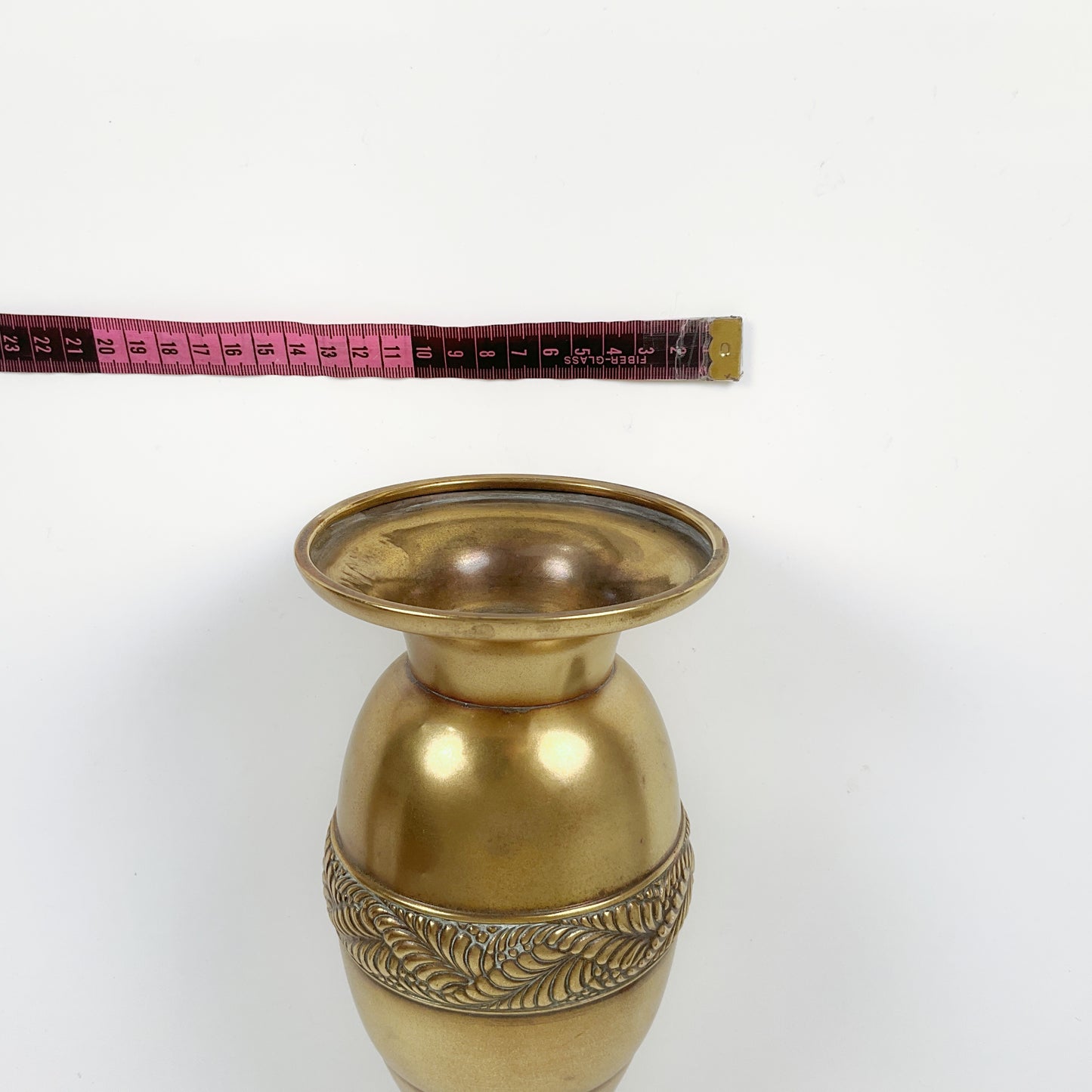 German Made Brass Engraved Vase