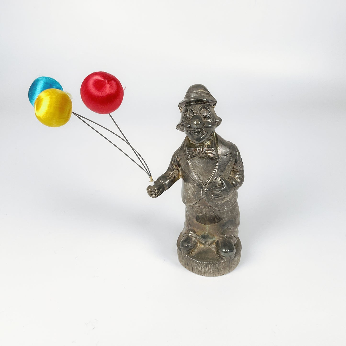 Vintage Silver Clown Coin Bank