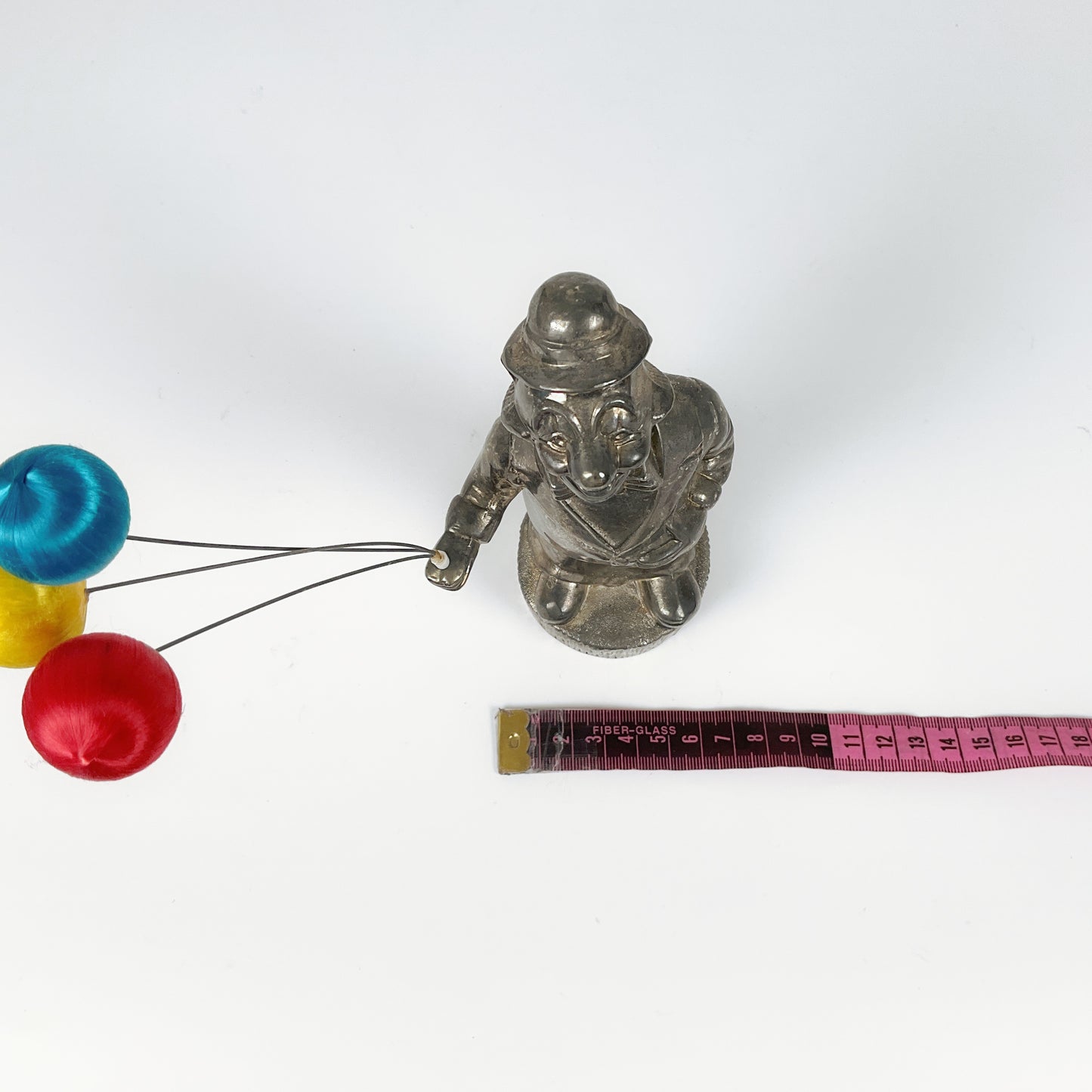 Vintage Silver Clown Coin Bank