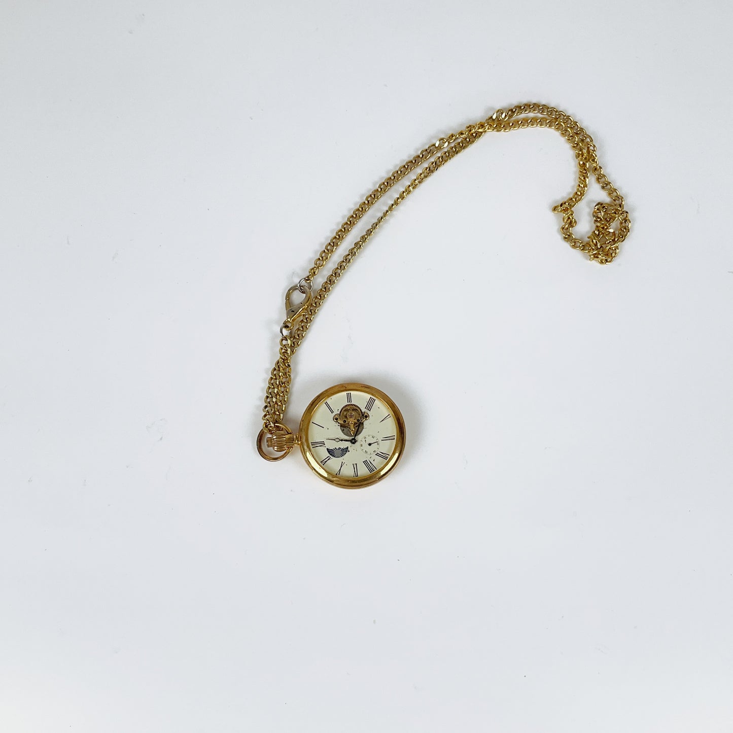 Gold Analogue Vintage Working Pocket Watch