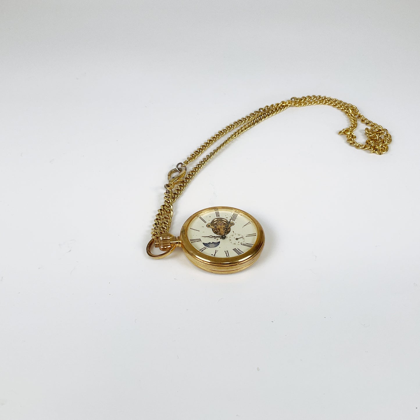 Gold Analogue Vintage Working Pocket Watch