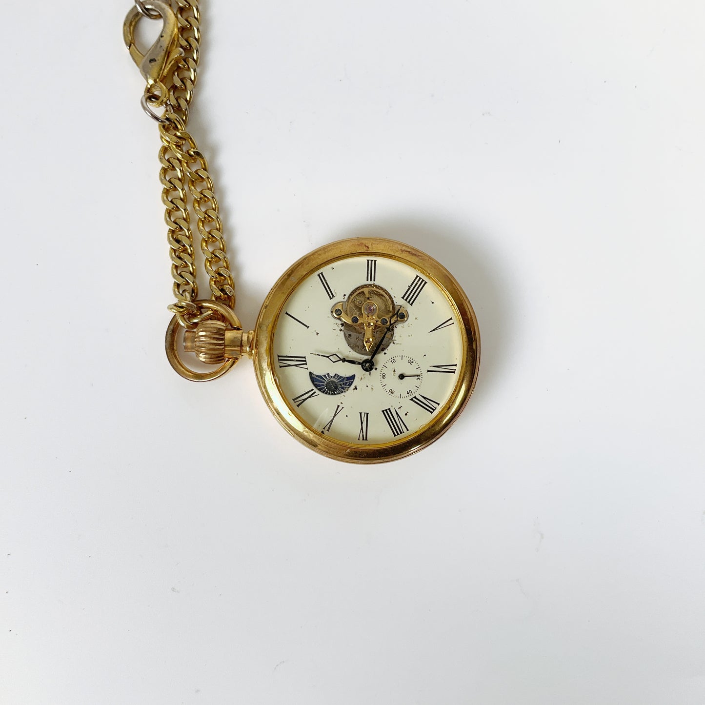 Gold Analogue Vintage Working Pocket Watch
