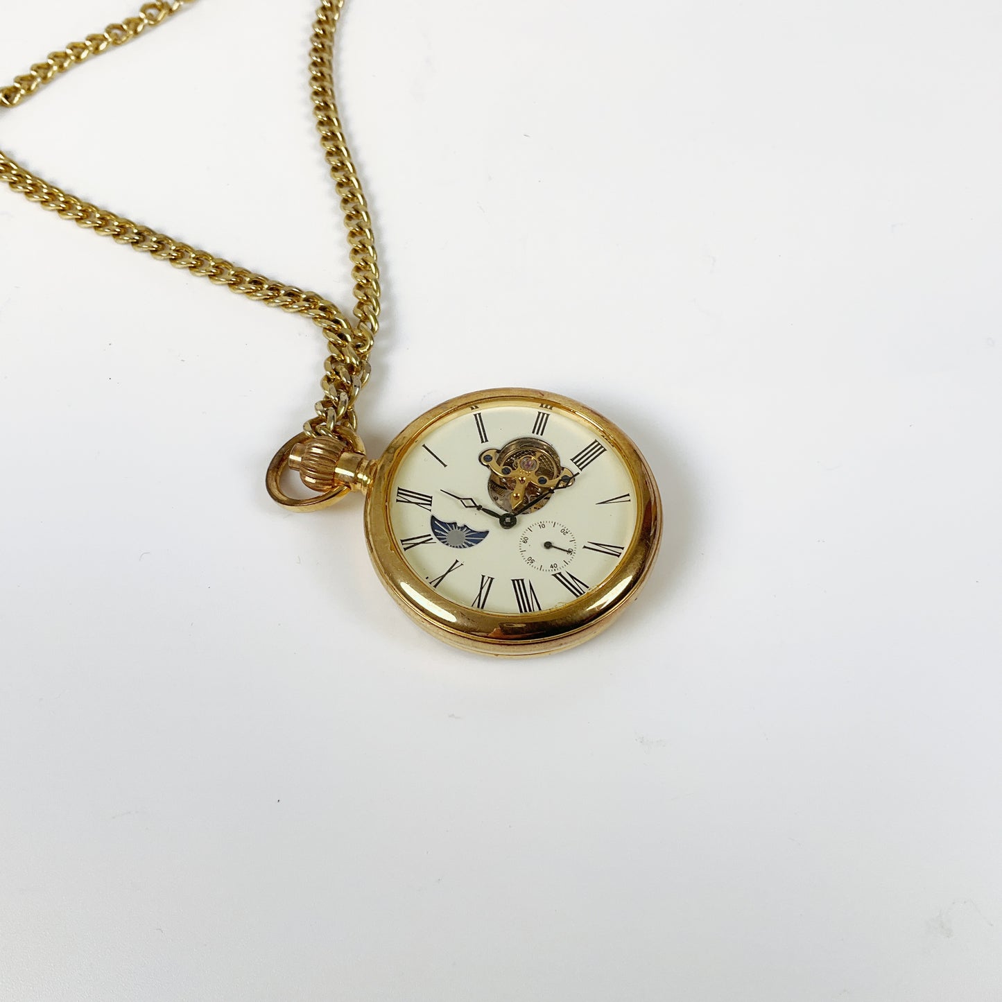 Gold Analogue Vintage Working Pocket Watch