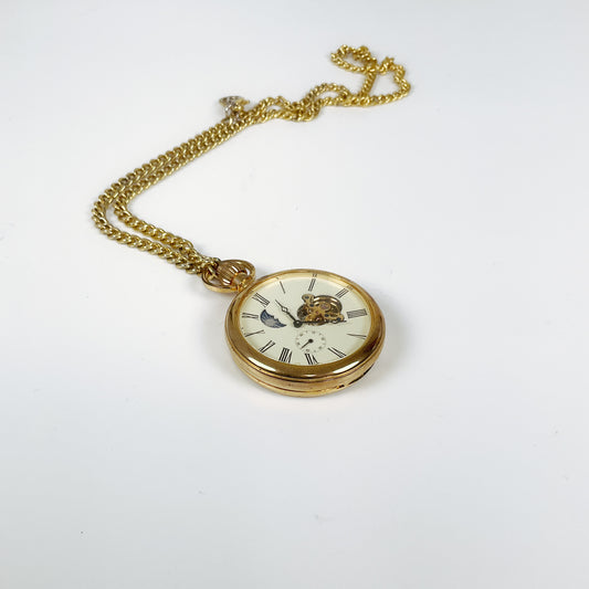 Gold Analogue Vintage Working Pocket Watch