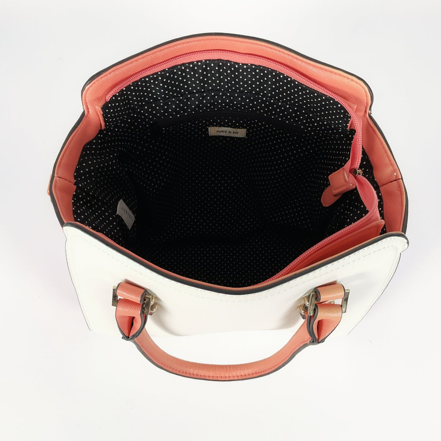 Ruby & Kit - Pink & White Handbag