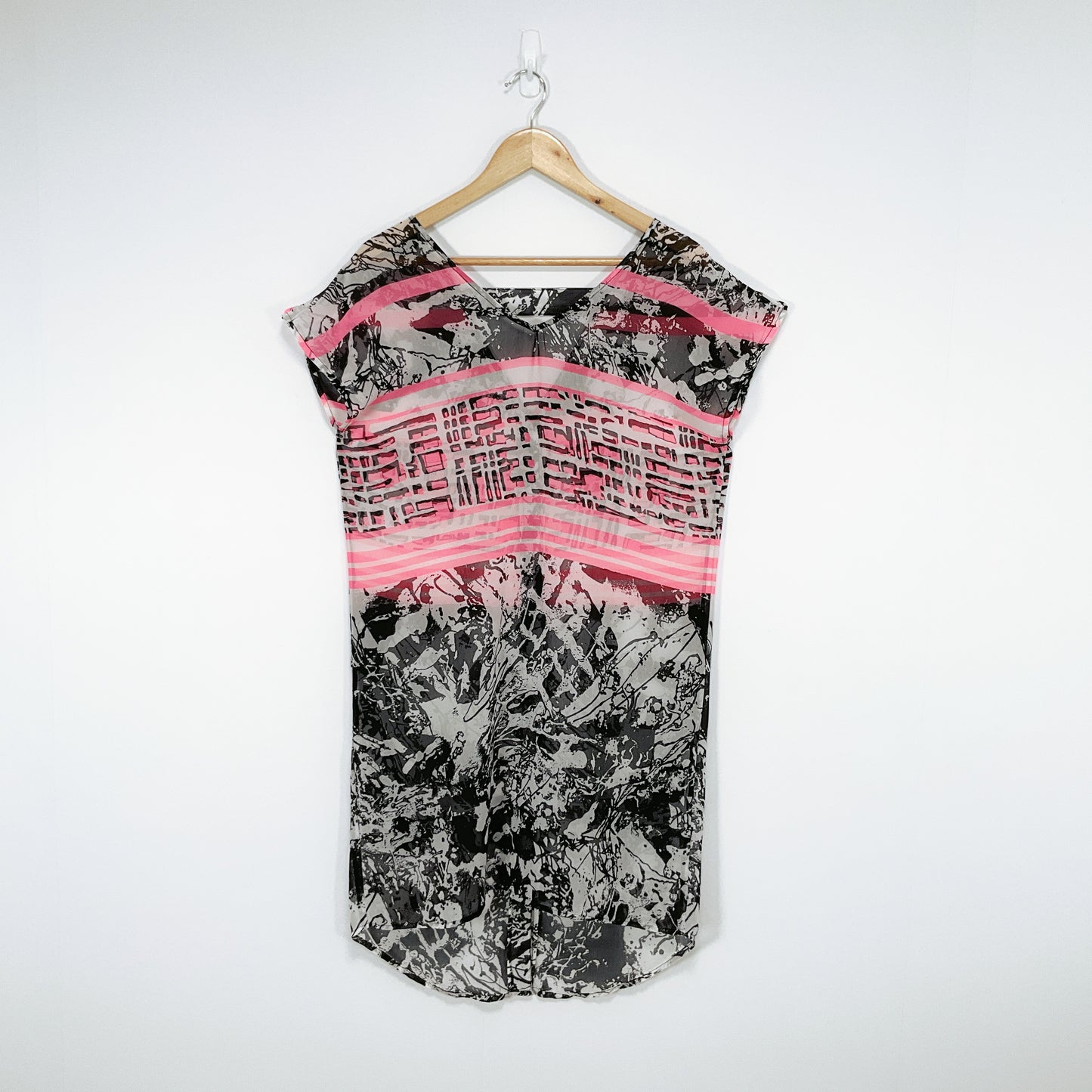 ZAFINA - Sheer Mini Dress With Patterns