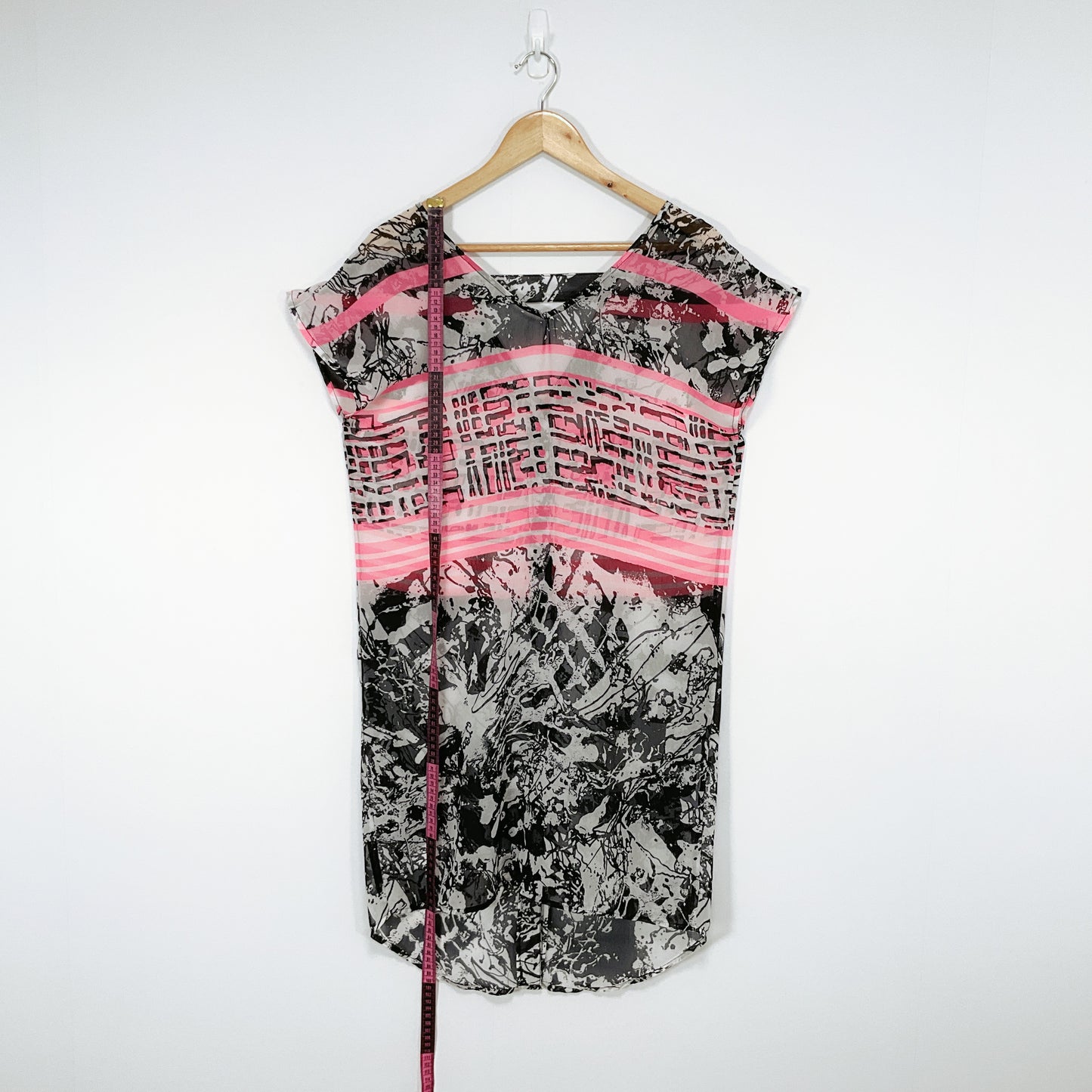 ZAFINA - Sheer Mini Dress With Patterns