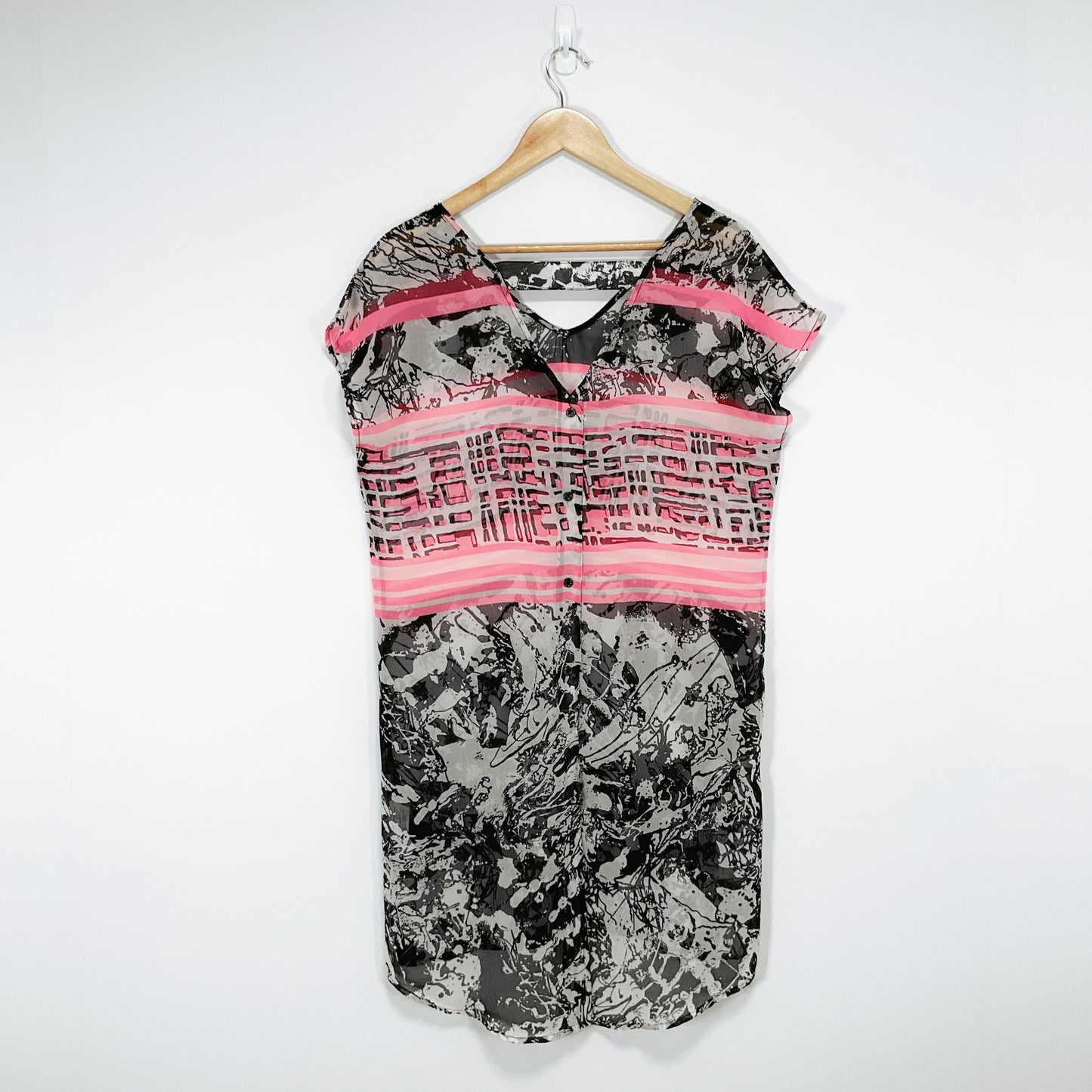 ZAFINA - Sheer Mini Dress With Patterns