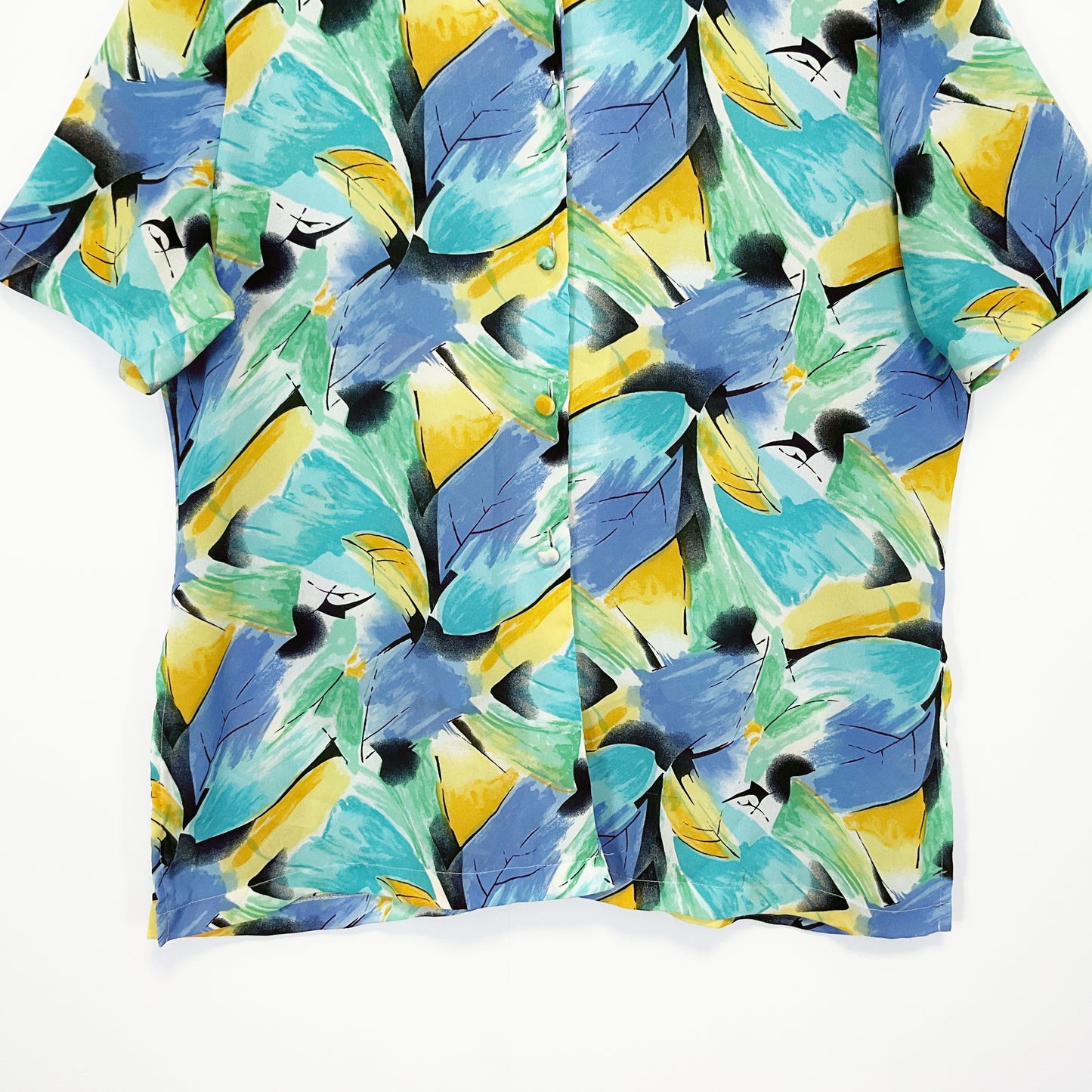 PERK'Y - Leaf Patterned Short Sleeve Shirt
