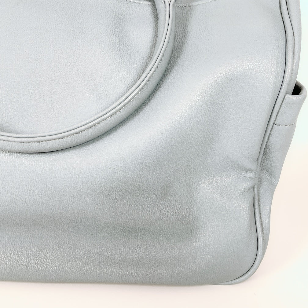 San Michelle Sabrina Tote Bag- Light Blue Structured Tote Bag
