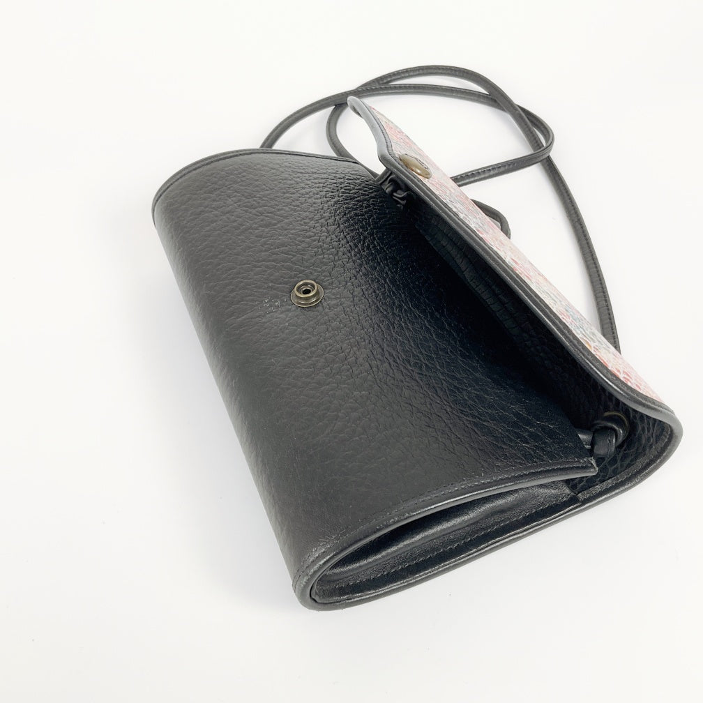 Floral Elegance-Textured Leather Shoulder Bag