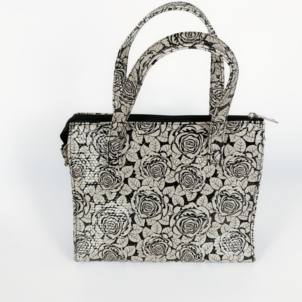 Mondo - Rose Elegance: Embossed Floral Tote Bag