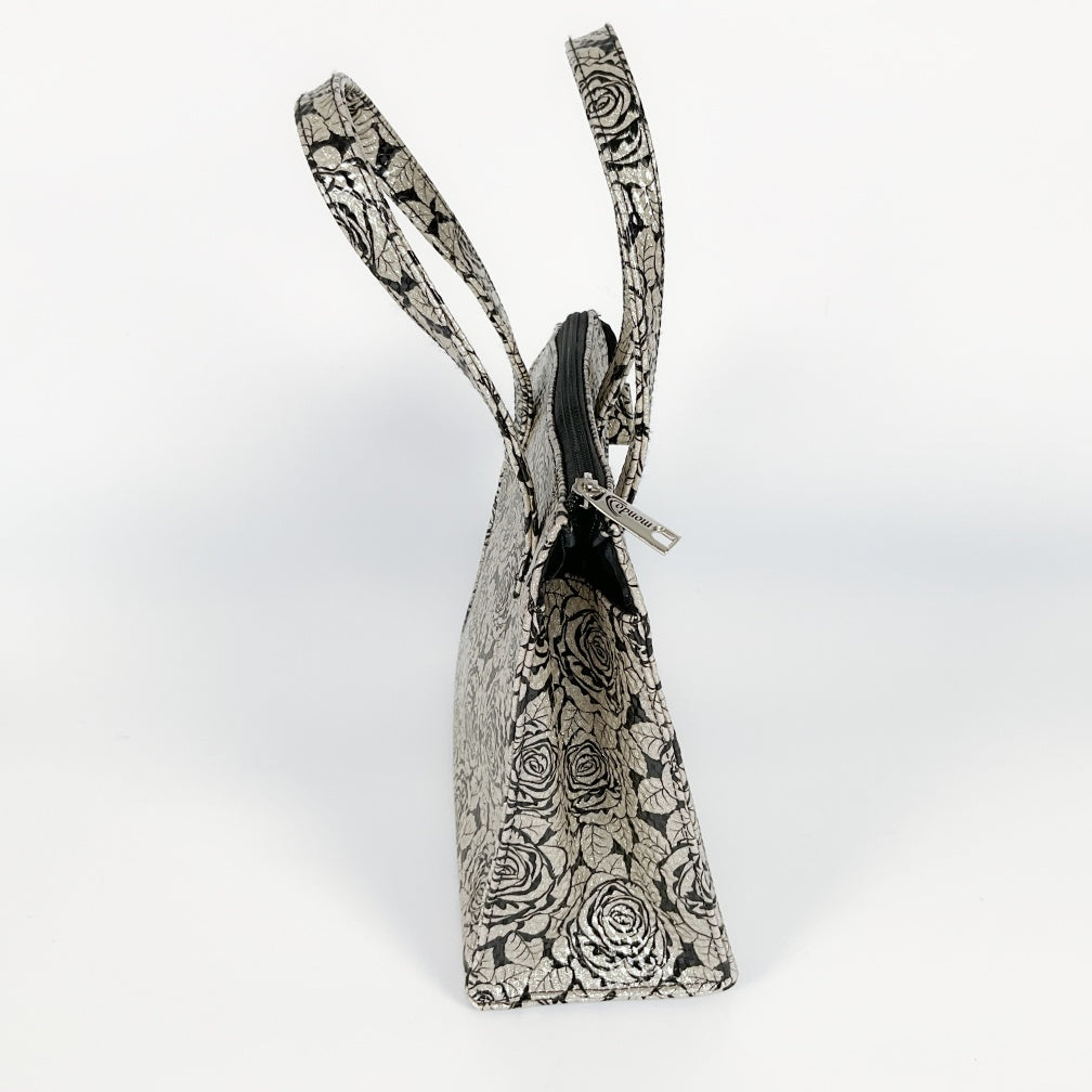 Mondo - Rose Elegance: Embossed Floral Tote Bag