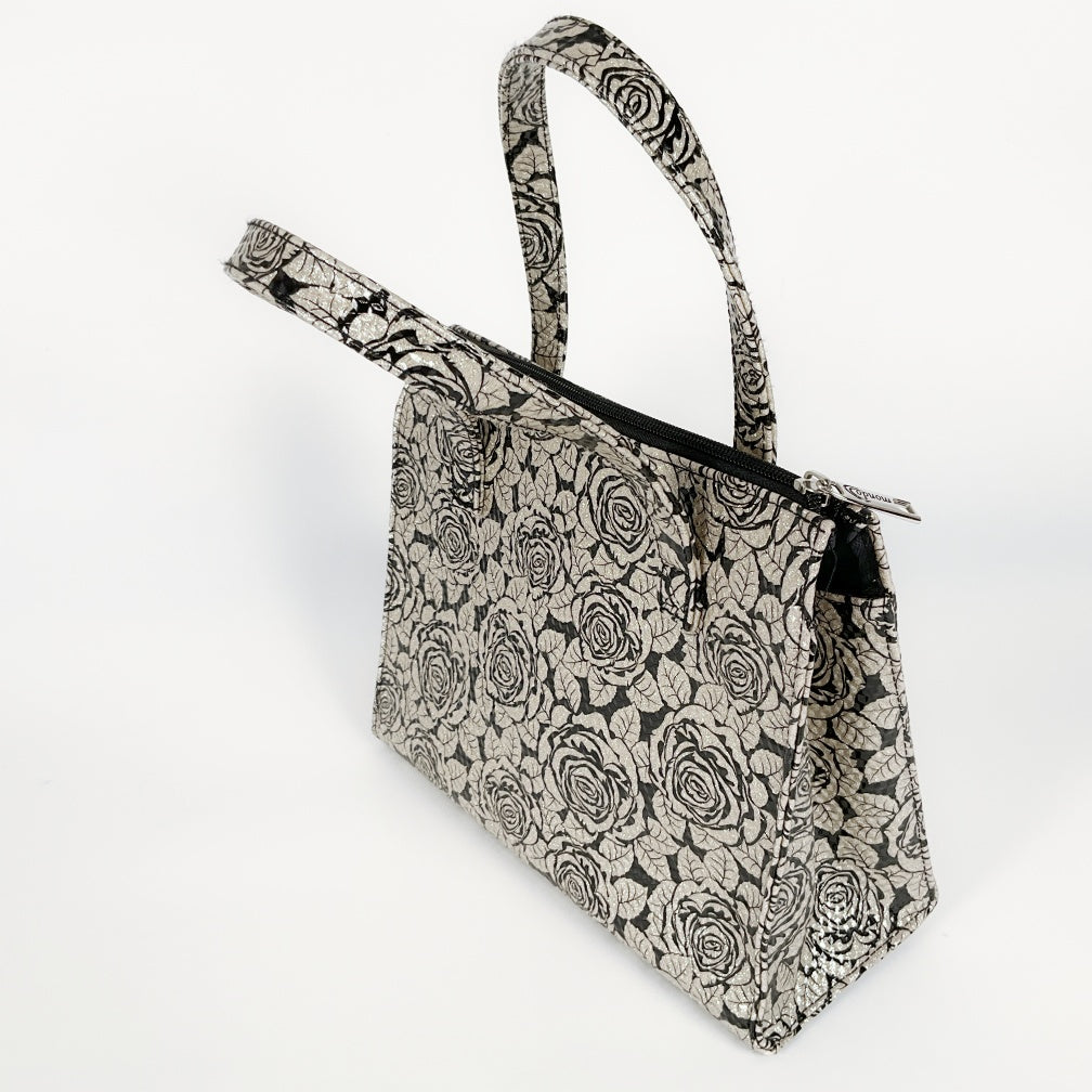 Mondo - Rose Elegance: Embossed Floral Tote Bag