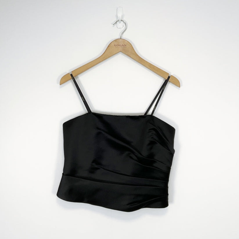 Purple Patch - Black Corset Bustier Top