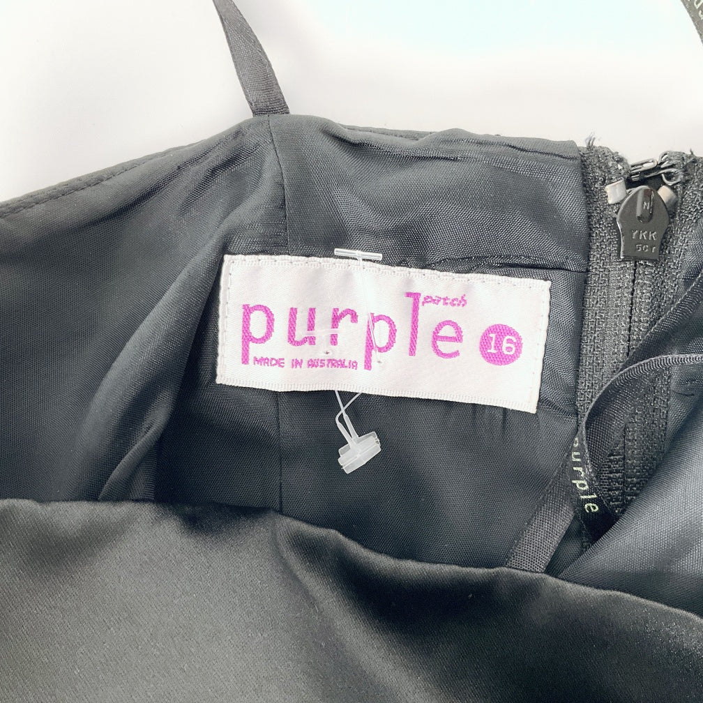 Purple Patch - Black Corset Bustier Top