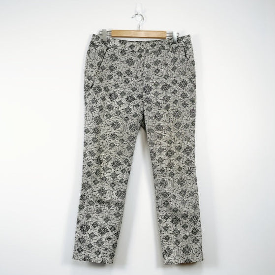 Jacqui.E Patterned Straight Leg Dress Pants