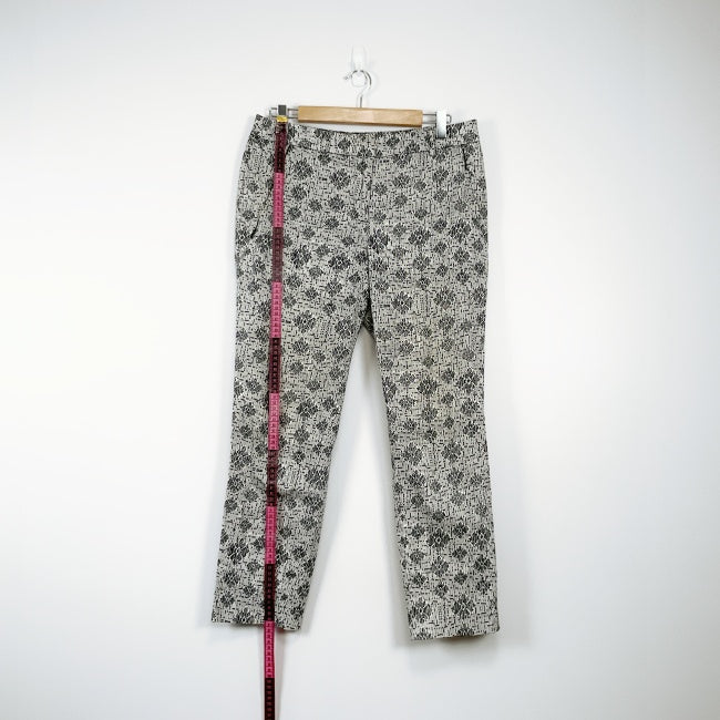 Jacqui.E Patterned Straight Leg Dress Pants