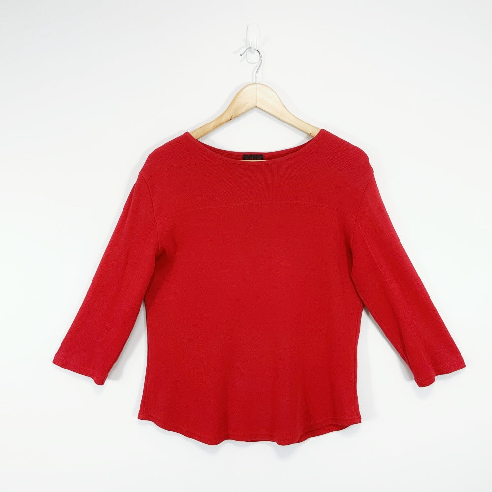 Jean Jones - Red 3/4 Long Sleeve Shirt