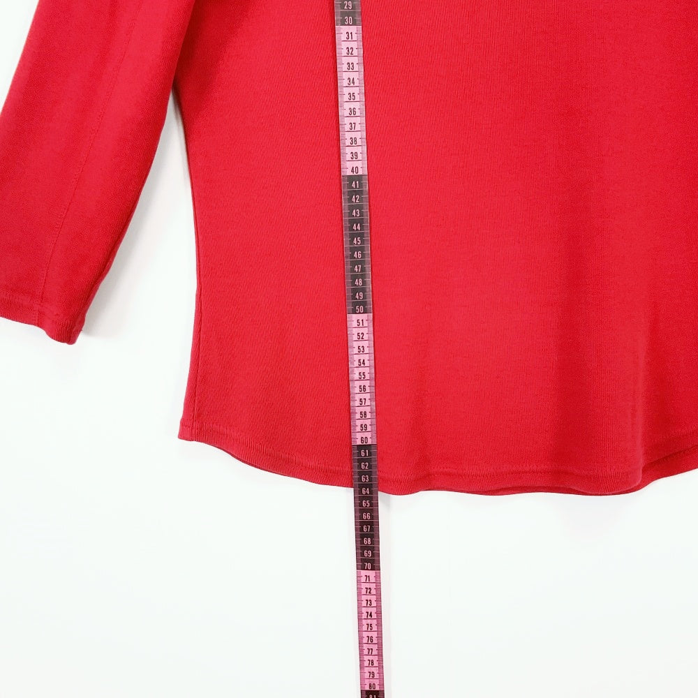 Jean Jones - Red 3/4 Long Sleeve Shirt