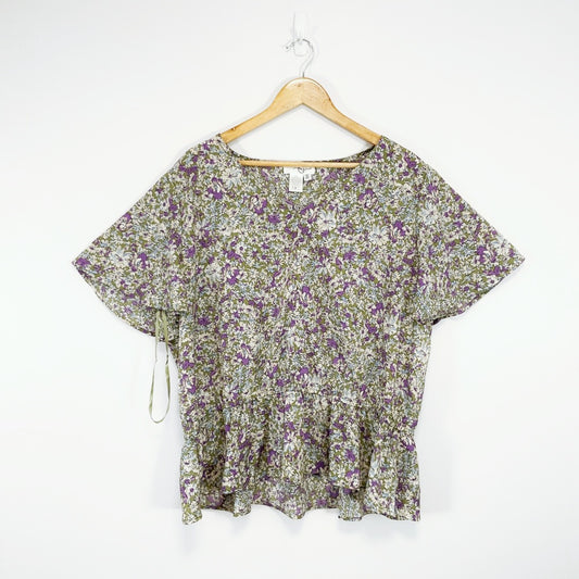 MG - Floral Relaxed Fit Polyester Top