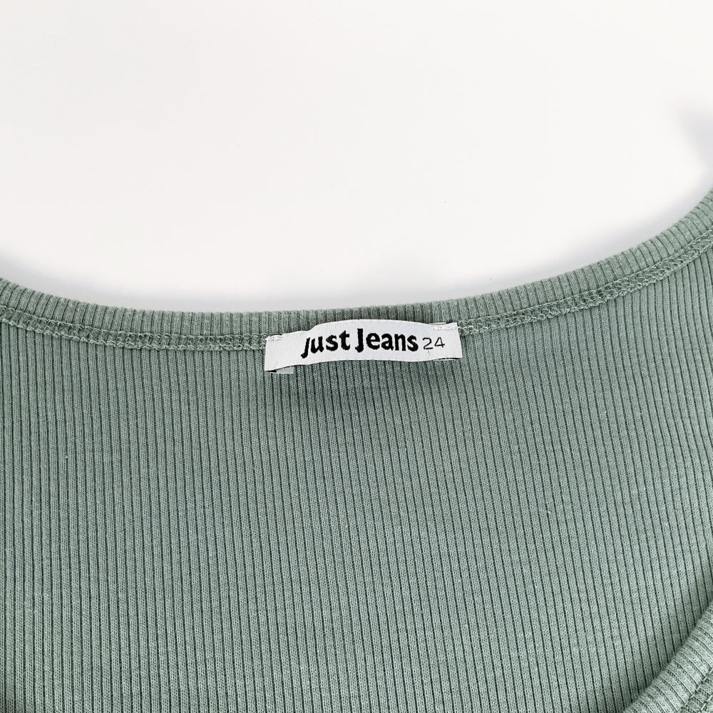 Just Jeans - Sage Green Ruffle Sleeve Top