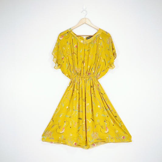 Smoove Reworked Vintage - Vintage Dress in Yellow Mustard