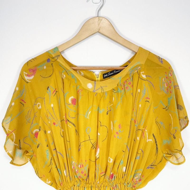 Smoove Reworked Vintage - Vintage Dress in Yellow Mustard