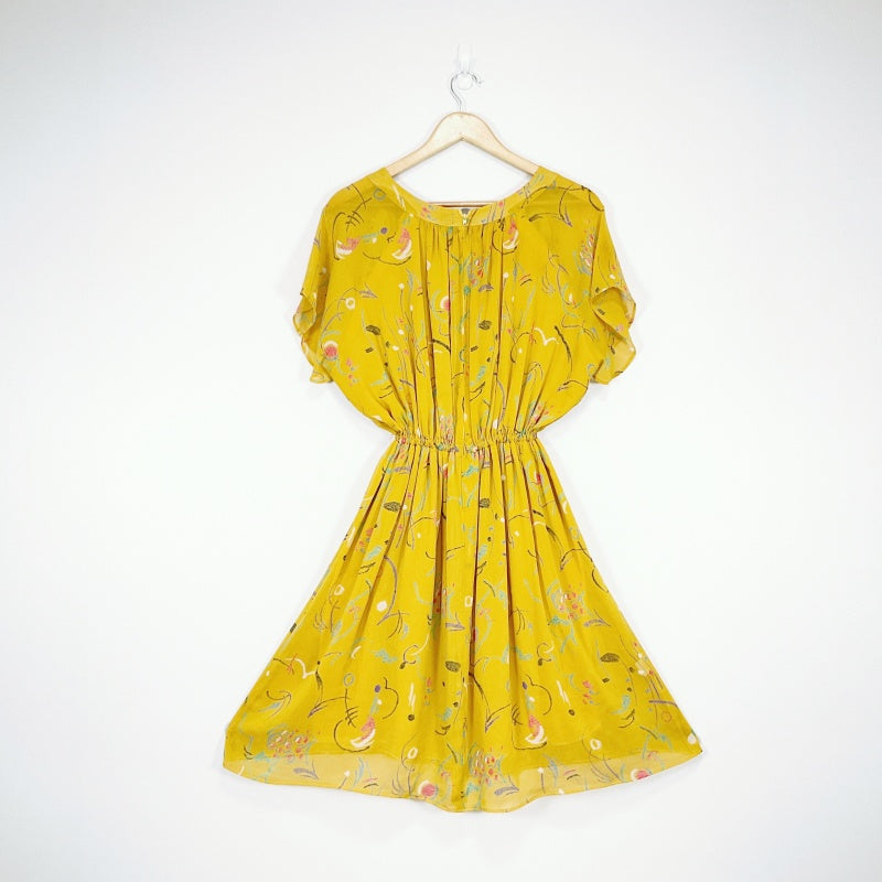 Smoove Reworked Vintage - Vintage Dress in Yellow Mustard