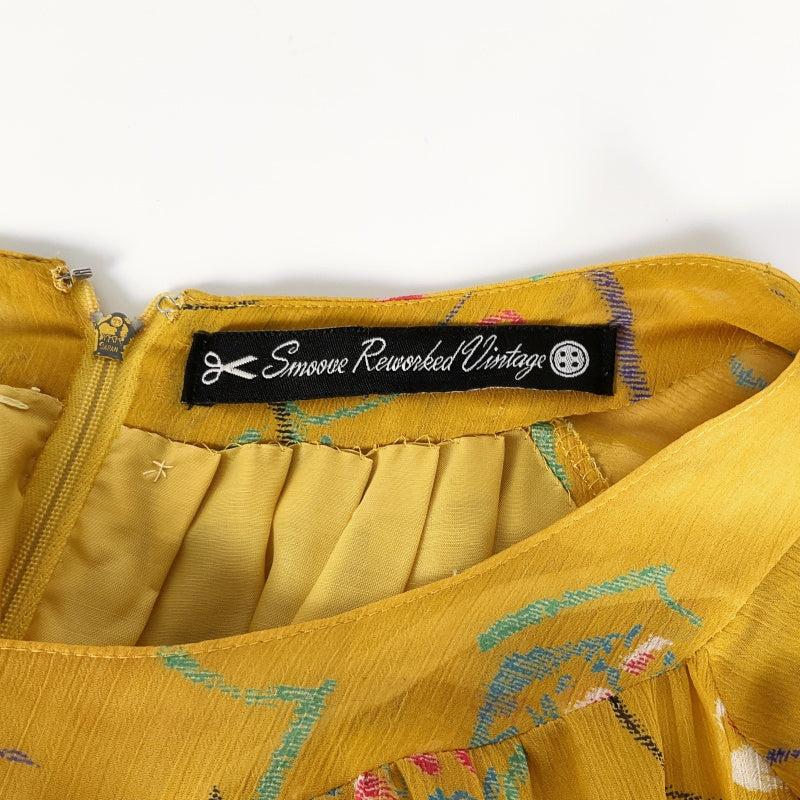 Smoove Reworked Vintage - Vintage Dress in Yellow Mustard