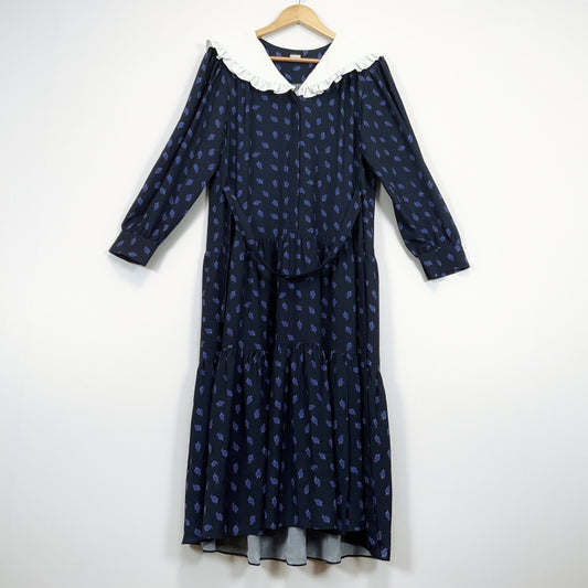 Jucy Judy - Long Sleeve Dress in Navy Blue