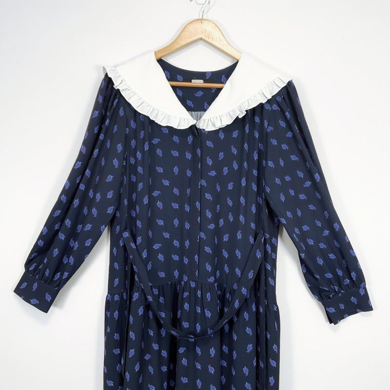 Jucy Judy - Long Sleeve Dress in Navy Blue