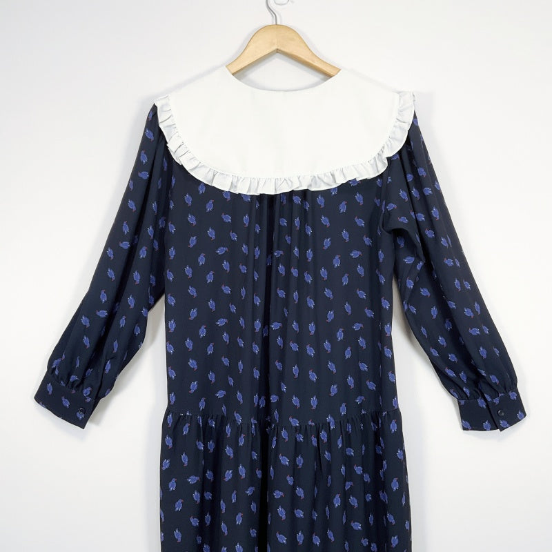 Jucy Judy - Long Sleeve Dress in Navy Blue
