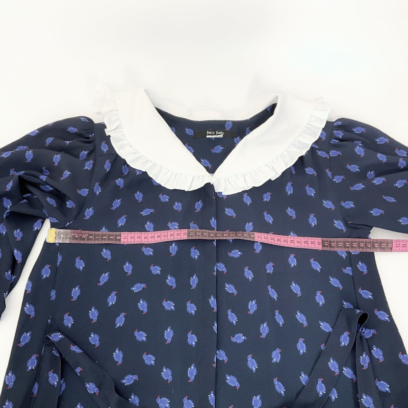 Jucy Judy - Long Sleeve Dress in Navy Blue