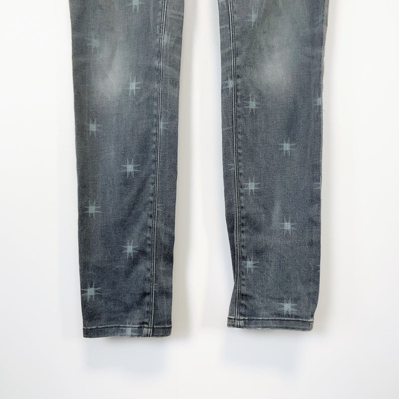 Sass & bide-Light Grey Crosshatch Pattern Slim-Fit Jeans