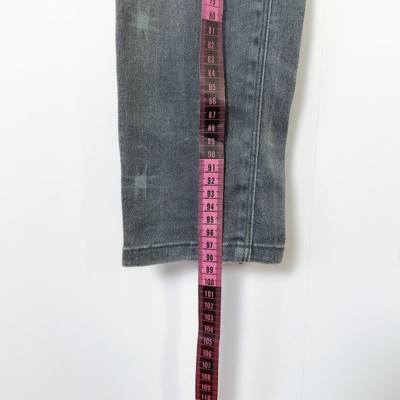 Sass & bide-Light Grey Crosshatch Pattern Slim-Fit Jeans