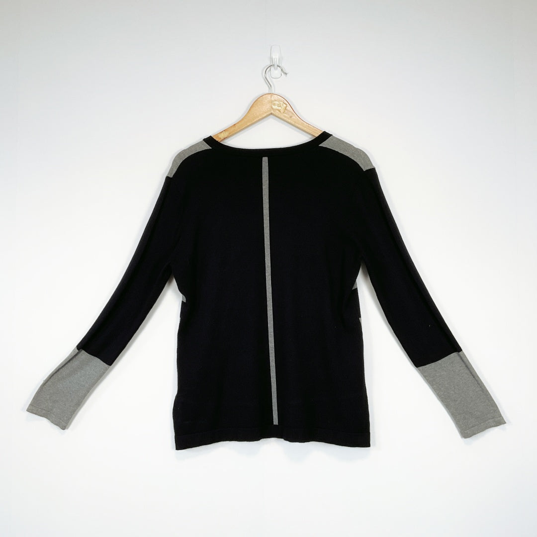 Signify - Striped Patchwork Knit Top