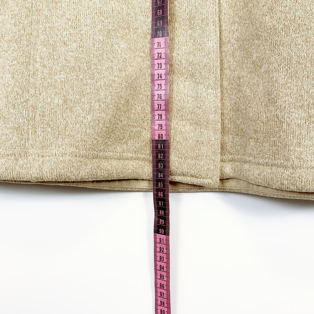 WEATHERPROOF - Oatmeal Long Coat with Button Detail