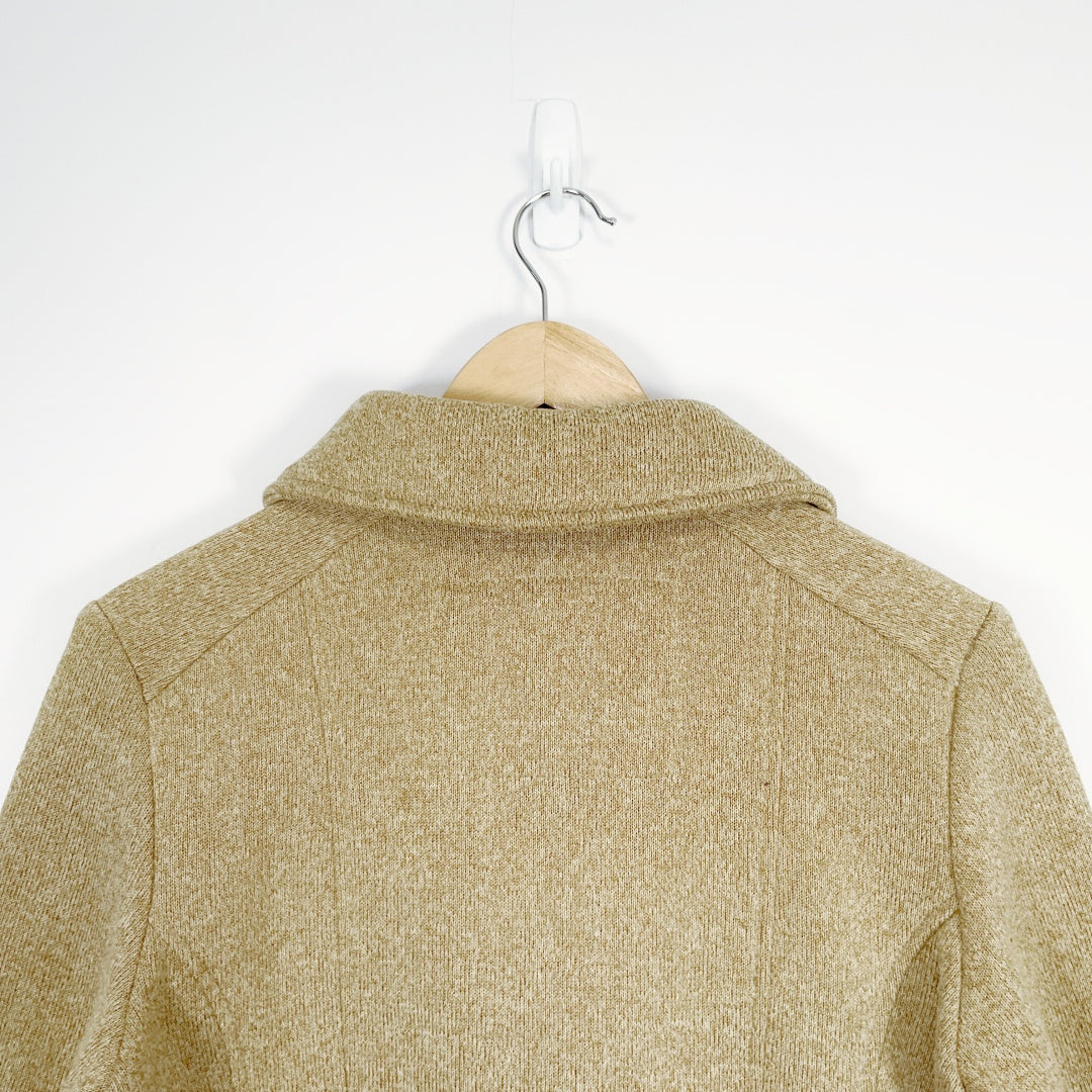 WEATHERPROOF - Oatmeal Long Coat with Button Detail
