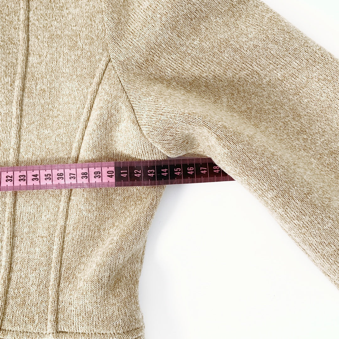 WEATHERPROOF - Oatmeal Long Coat with Button Detail