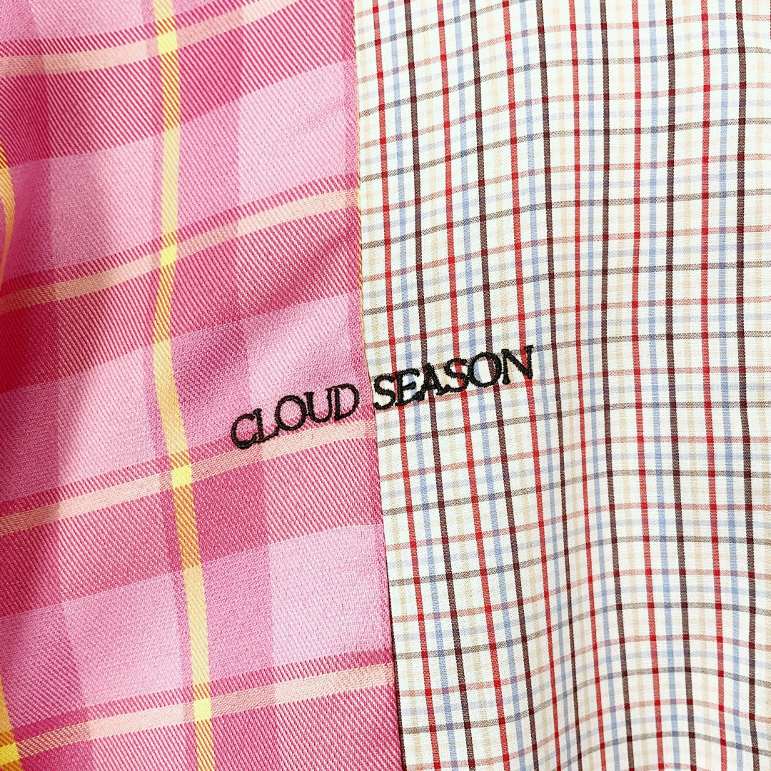 CLOUD SEASON - Oversized Plaid Patchwork Shirt