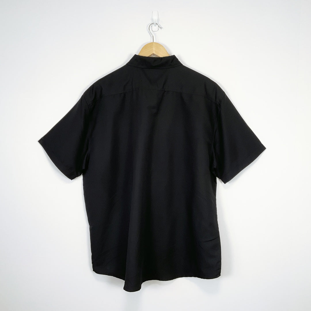 BLUE HARBOUR - Black Short Sleeve Shirt with Stripes