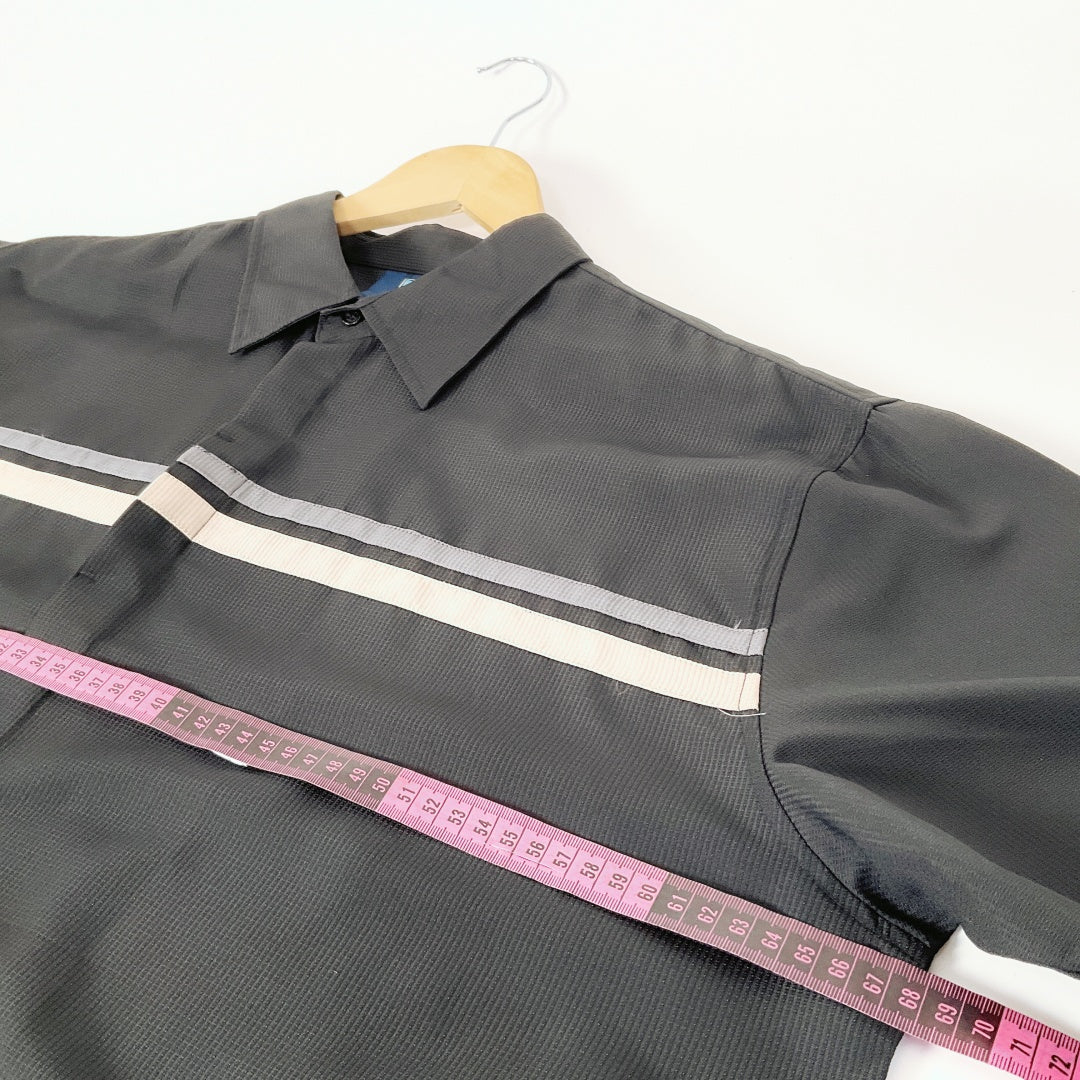 BLUE HARBOUR - Black Short Sleeve Shirt with Stripes