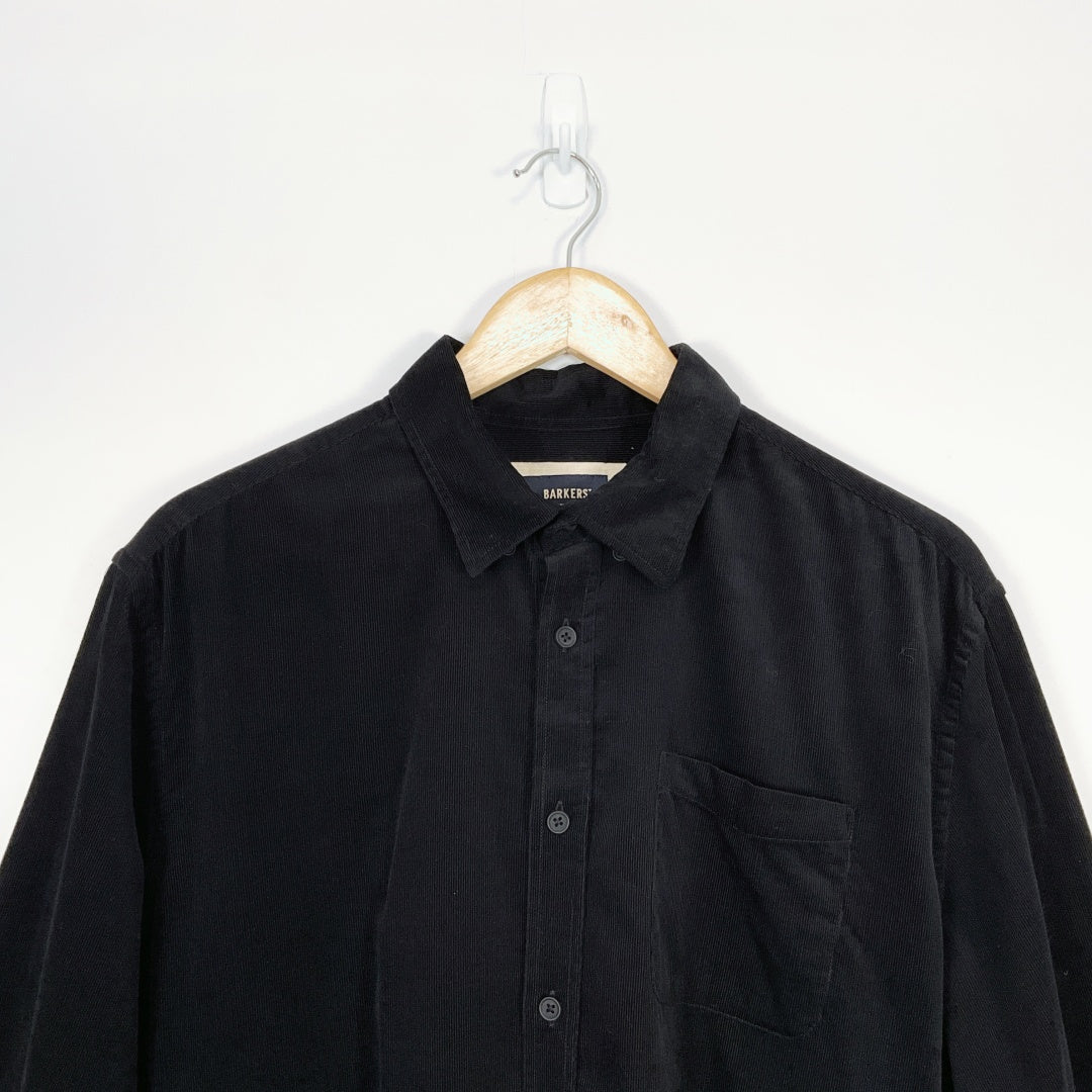BARKERS - Black Corduroy Tailored Shirt