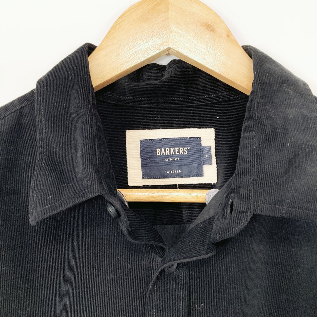 BARKERS - Black Corduroy Tailored Shirt