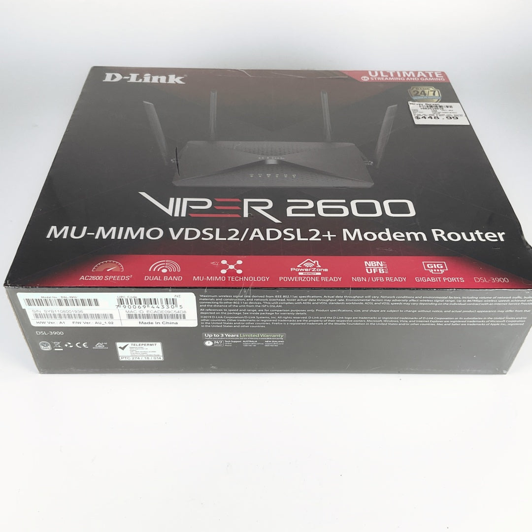 D-Link Viper 2600 Modem Router - Unopened