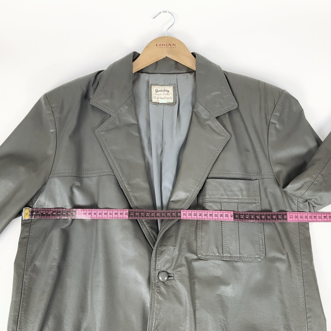 Geniality - Leather Jacket in Grey